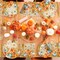 144pcs Serves 24 - Thanksgiving Paper Plates and Napkins Sets,144pcs Watercolor Retro Pumpkin(Retro)9"L x 0.04"W x 9"Th